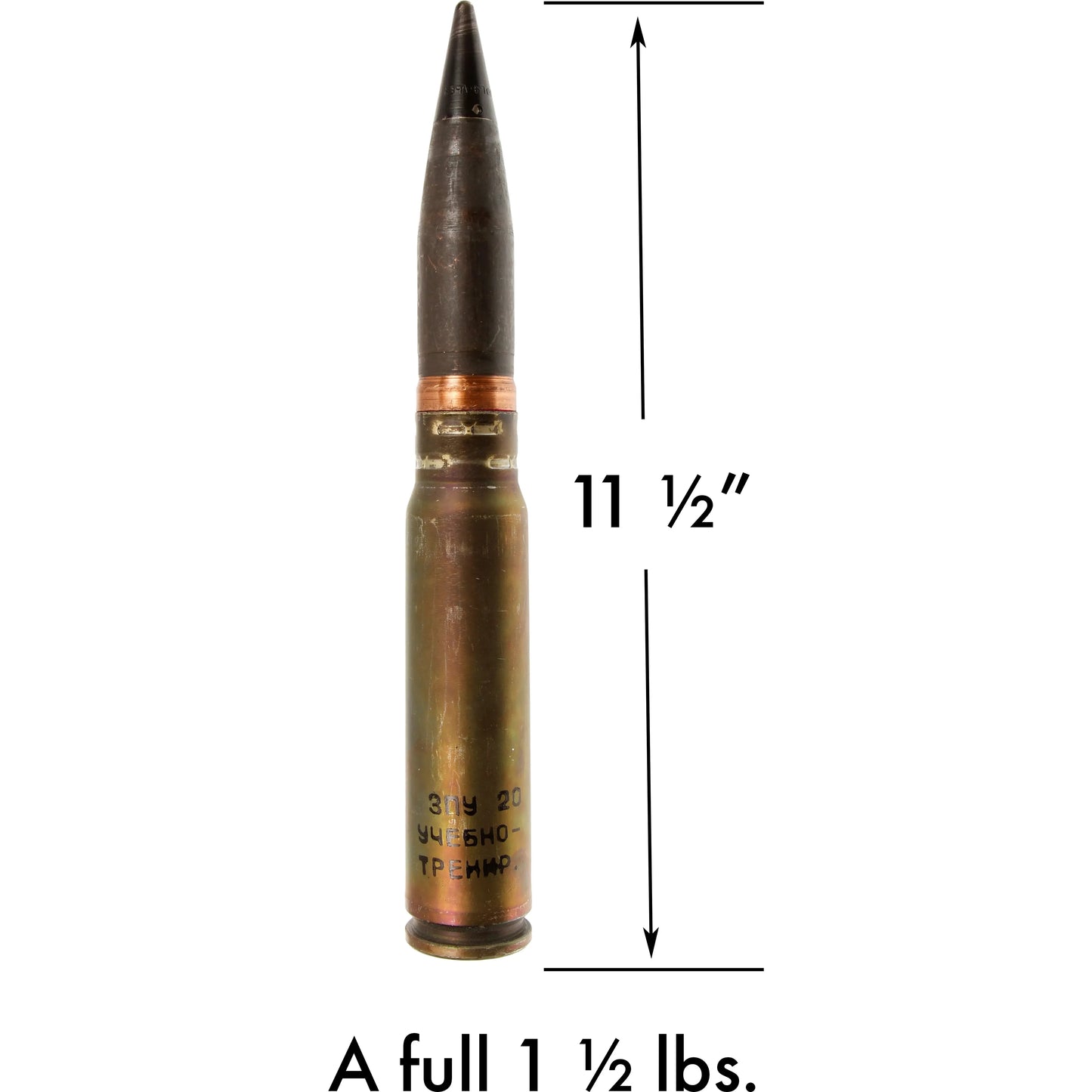 30mm Russian Inert Cannon Ammunition Spam can of 18 Rounds