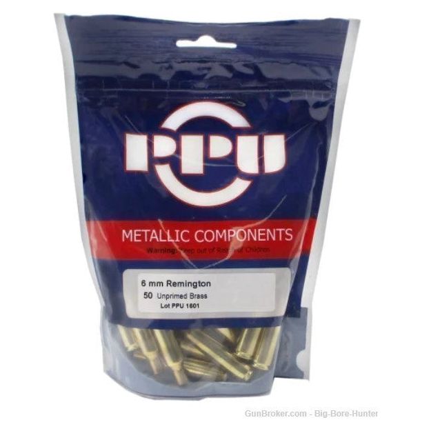 6mm Remington Brass New Unprimed Bag of 50 pieces Ready to load